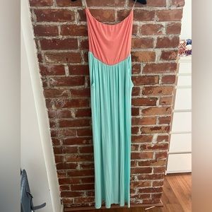 Always turquoise pink tube summer dress washes and worn once